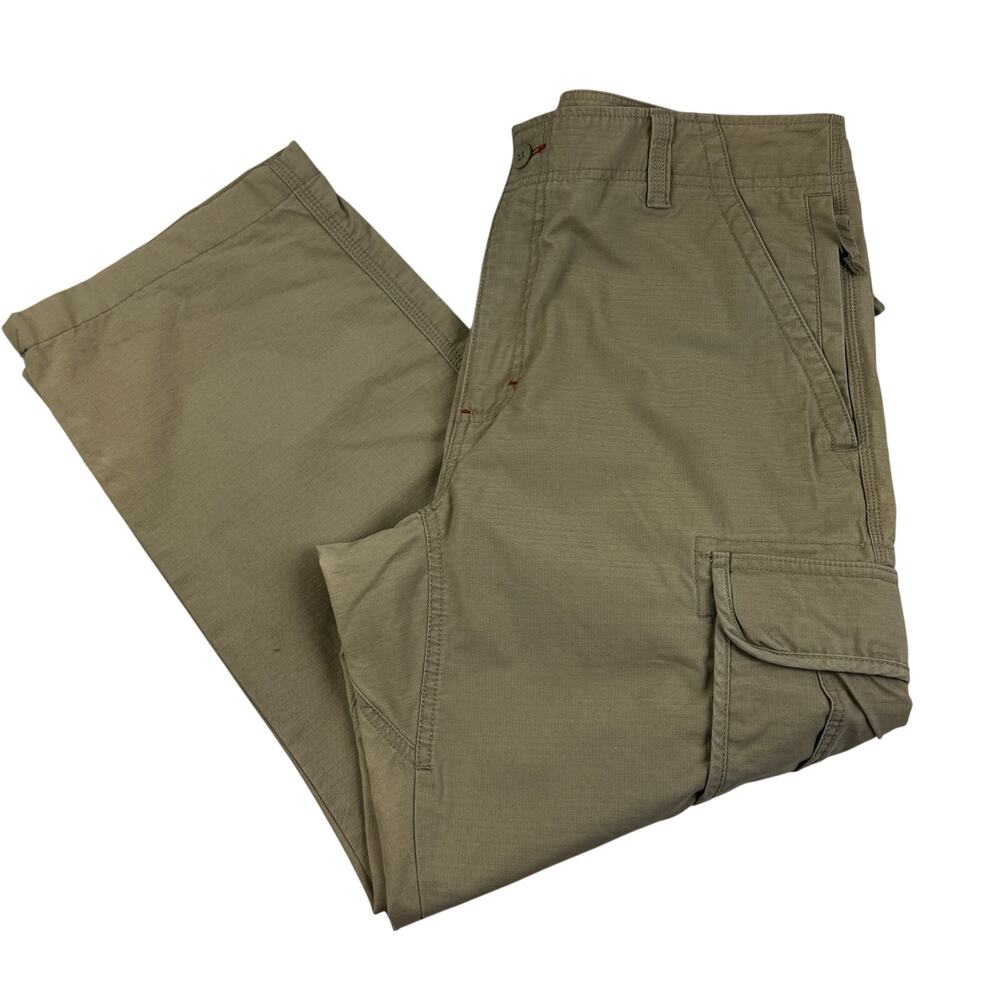 L.L. Bean Vintage Beige Cotton Work Chore Outdoor Cargo Pants Men's Size 36